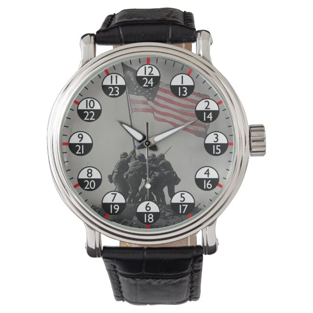 Militaire tijd 24 uur horloge (Voorkant)