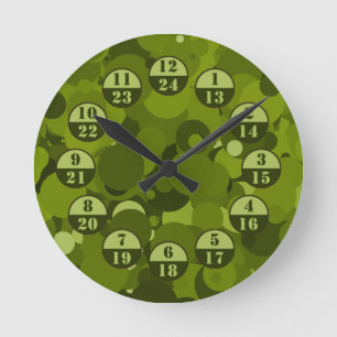 Militaire tijd van de Groene Camouflage Ronde Klok