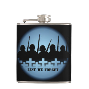 Militaire trilkolf Lest We vergeten Drink Flask Heupfles