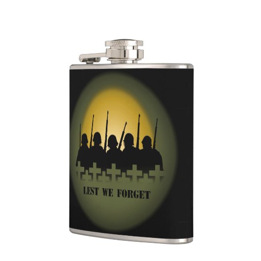 Militaire trilkolf Lest We vergeten Drink Flask Heupfles (Links)