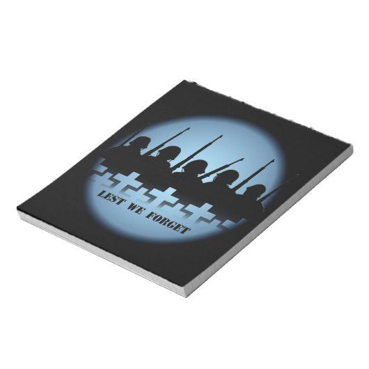 Militaire tripartiete laptop Lest We vergeten lapt Notitieblok (Gedraaid)