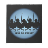 Militaire tripartiete laptop Lest We vergeten lapt Notitieblok (Voorkant)