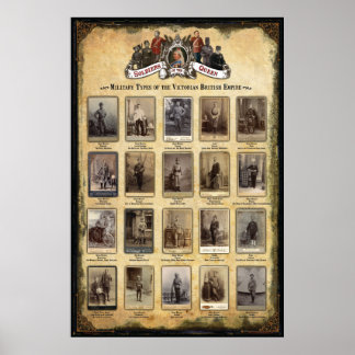 Militaire types van het Victoriaans Britse Rijk Poster