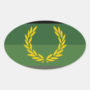 MILITAIRE UNIFORME TROTS OVALE STICKER