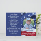 Militaire USA Drapeau Programme de funérailles du  (Debout devant)