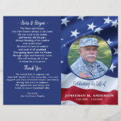 Militaire USA Drapeau Programme de funérailles du  (Devant)