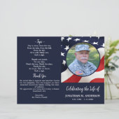 Militaire USA Drapeau Programme de funérailles du  (Debout devant)