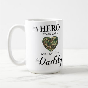 Militaire vader Mijn Hero draagt Camo Fathers Dag  Koffiemok