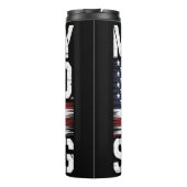 Militaire vader: soldaat, vlag, sterk thermosbeker (Achterkant)