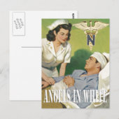 Militaire verpleegkundigen - engelen in wit Briefk Briefkaart (Voorkant / Achterkant)