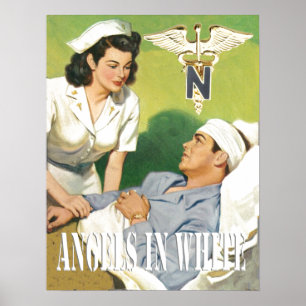 Militaire verpleegkundigen - engelen in wit Poster
