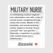 Militaire verpleegster sticker (Vel)