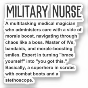 Militaire verpleegster sticker