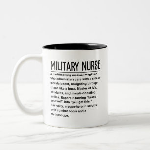 Militaire verpleegster tweekleurige koffiemok