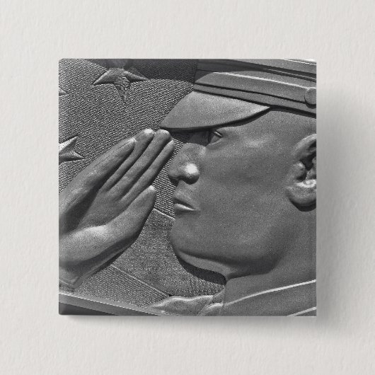 Militaire Veteraan Hero Honor Vierkante Button 5,1 Cm (Voorkant)
