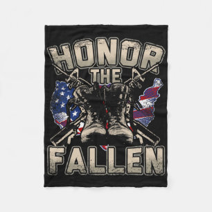 Militaire veteraan soldaat Amerikaanse vlag Trump Fleece Deken