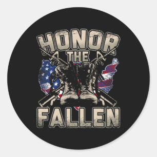 Militaire veteraan soldaat Amerikaanse vlag Trump  Ronde Sticker