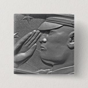 Militaire Veteranen Held Eer Vierkante Button 5,1 Cm