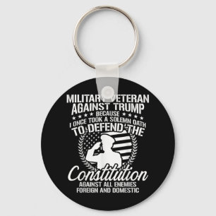 Militaire veteranen tegen Trump 2020 Verkiezingen Sleutelhanger