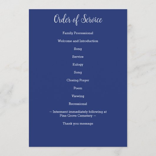 Militaire viering van het leven Amerikaanse vlag b Programma (Achterkant)