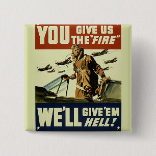  militaire vierkante button 5,1 cm