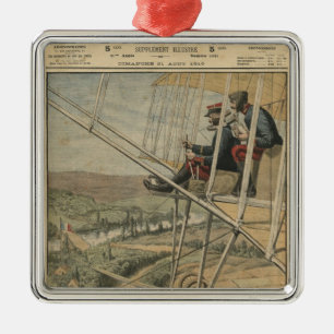 Militaire vliegtuigpassagiers aan de oostkant metalen ornament