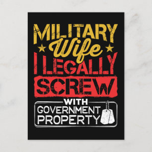 Militaire vrouw Funny Screw government Property Briefkaart