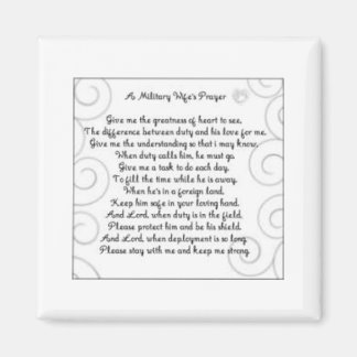 Militaire vrouw gebed magneet
