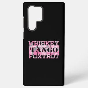 Militaire Whiskey Tango Foxtrot Roze Camo Samsung Galaxy Hoesje