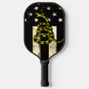 Militaire woestijntoon Amerikaanse vlag en slang Pickleball Paddle