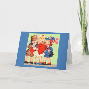 Militaire WOII WACS & WAVES Servicewoman Valentine Feestdagen Kaart