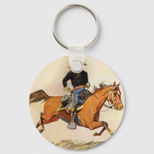  militairen, Cavalerie Officier Remington Sleutelhanger