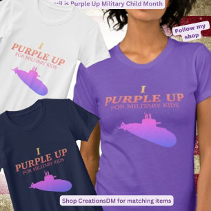 Militairen - Ik Paarse voor Militaire Kinder Onder T-shirt