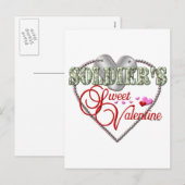 Militairen Zoet Valentijn Feestdagenkaart (Voorkant / Achterkant)