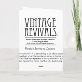 Militaires : Merci pour le service de la famille (Dos)