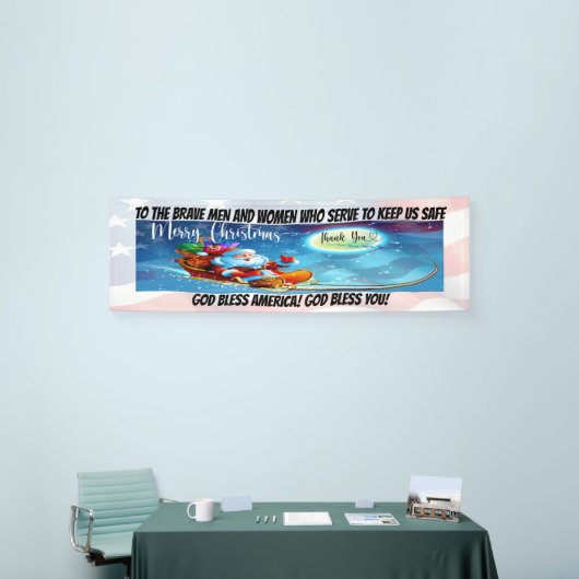 Militaires, premiers intervenants bannière de Noël (Salon professionnel)