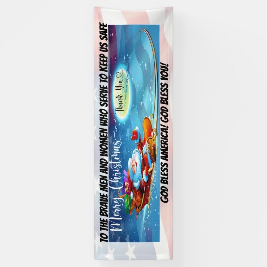 Militaires, premiers intervenants bannière de Noël (Vertical)