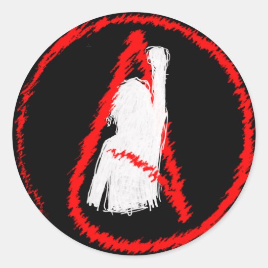 Militant Atheïst Ronde Sticker (Voorkant)