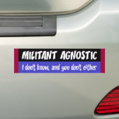 militante agnost bumpersticker (Op auto)