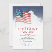 Military American Flag Retirement Kaart (Voorkant)