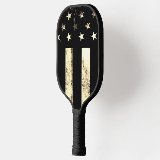 Military Desert Sepia American Flag Custom Pickleball Paddle (Links)
