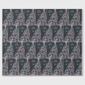 Military Dog Label Kerstboom Cadeaupapier (Vlak)