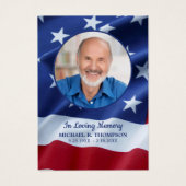 Military Memorial Prayer Kaart Stars & Stripes Ged (Voorkant)