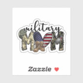 Military Mom Vinyl Sticker (Vel)