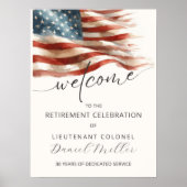 Military Retirement Welcome Poster | Editable (Devant)