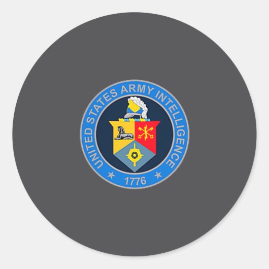 Military Security Agency Intelligence Corps Vetera Ronde Sticker (Voorkant)