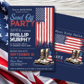 Military Send Off US Flag Boots Party Going Away Kaart