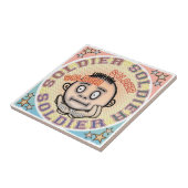 Military Soldier tile Tegeltje (Zijkant)