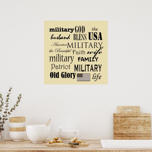 Military Subway Art Poster Print (Cuisine)