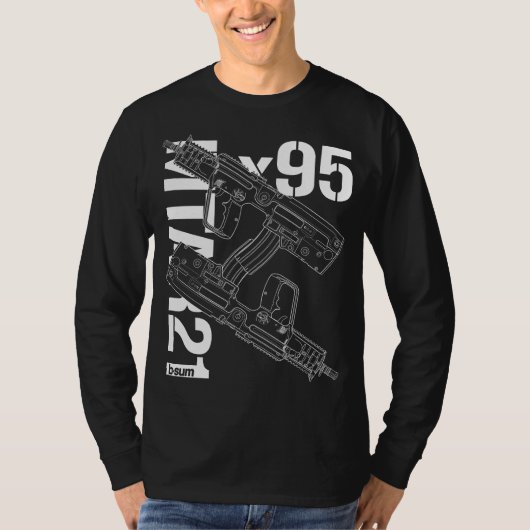 military t-shirts IWI X95 Rifle (Devant)